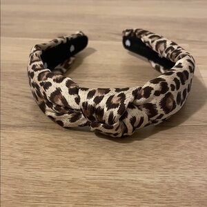 Lele Sadoughi Leopard Print Knotted Headband